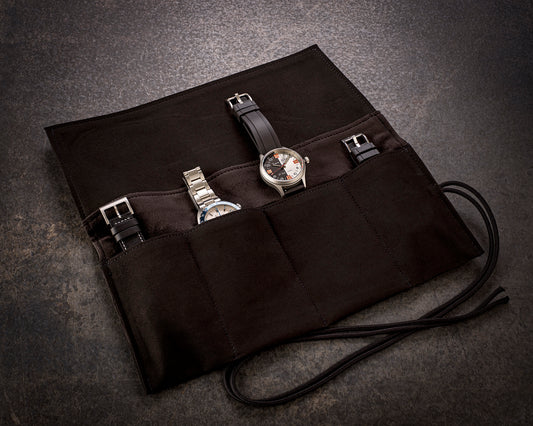 Microfiber Four Pocket Watch Roll