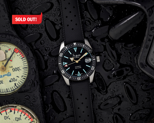 1A 38mm Black W/Blue Dial